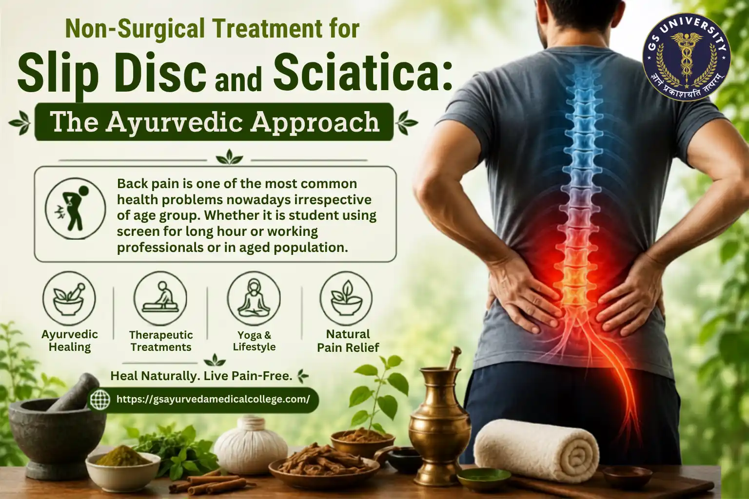 Non-Surgical Treatment for Slip Disc and Sciatica: The Ayurvedic Approach