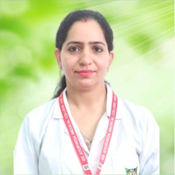 Dr. Pragya Sharma at GS Ayurveda Medical College & Hospital